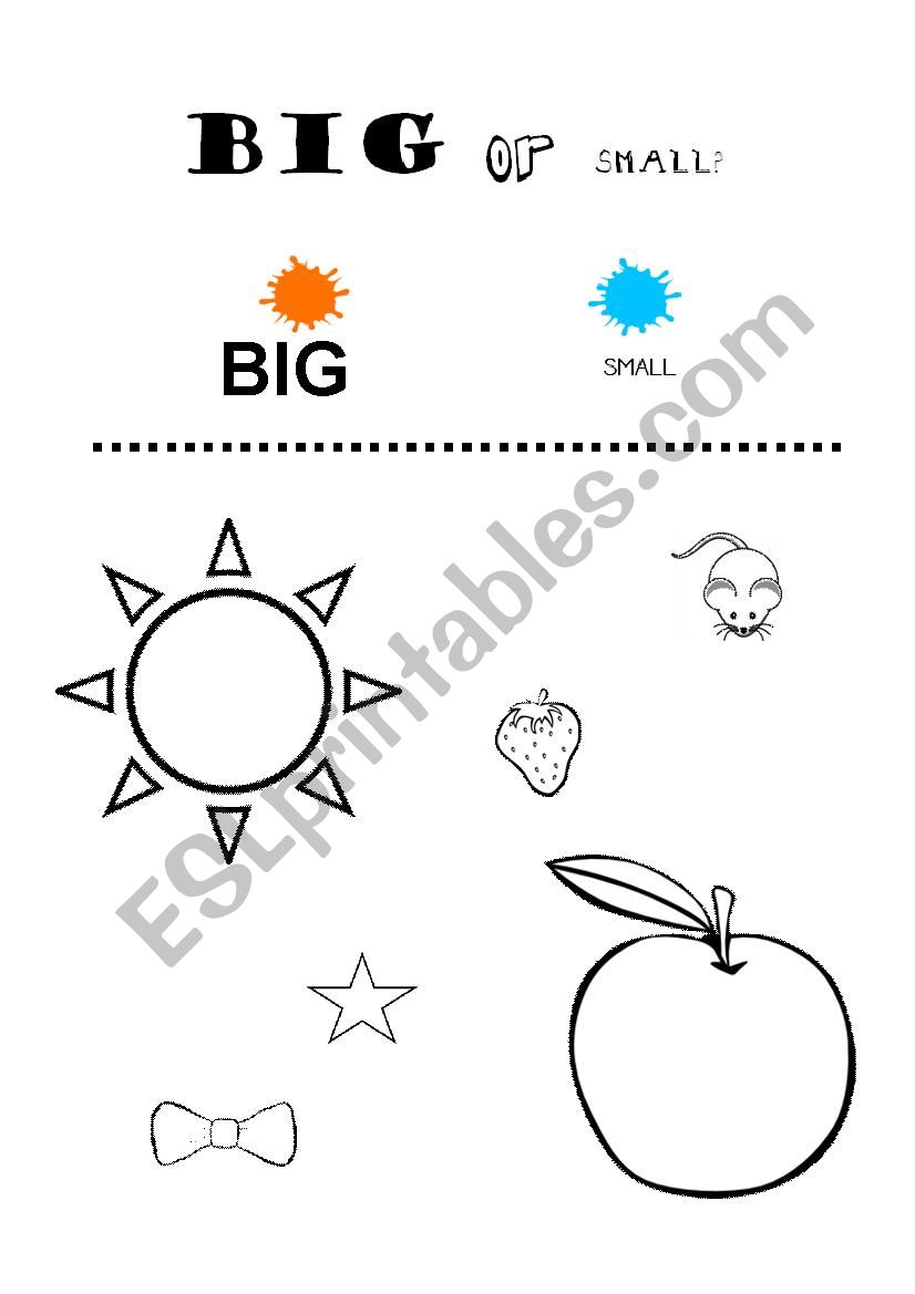 Big or small? worksheet