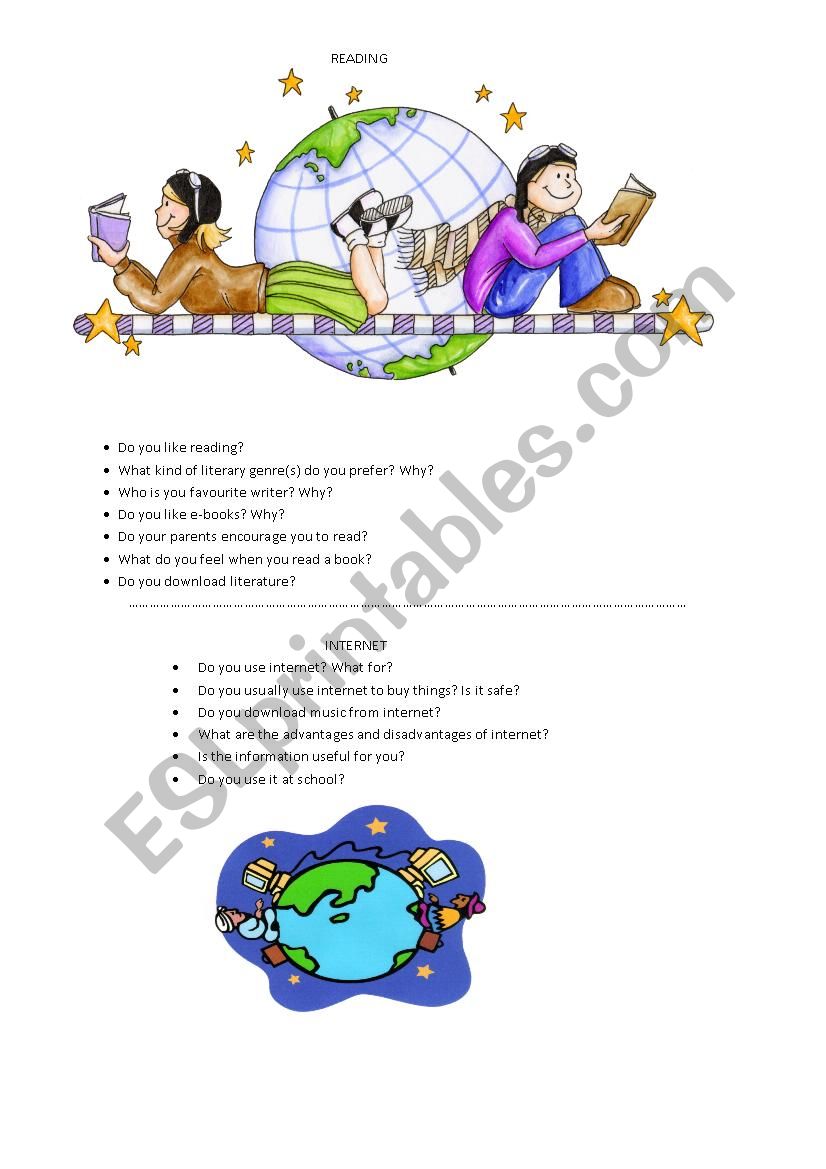 Oral Activity worksheet