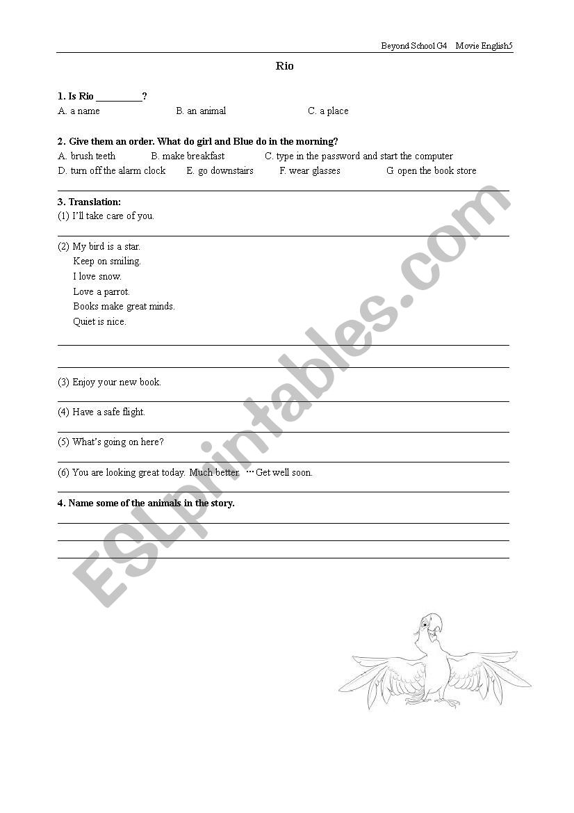 rio part1 worksheet