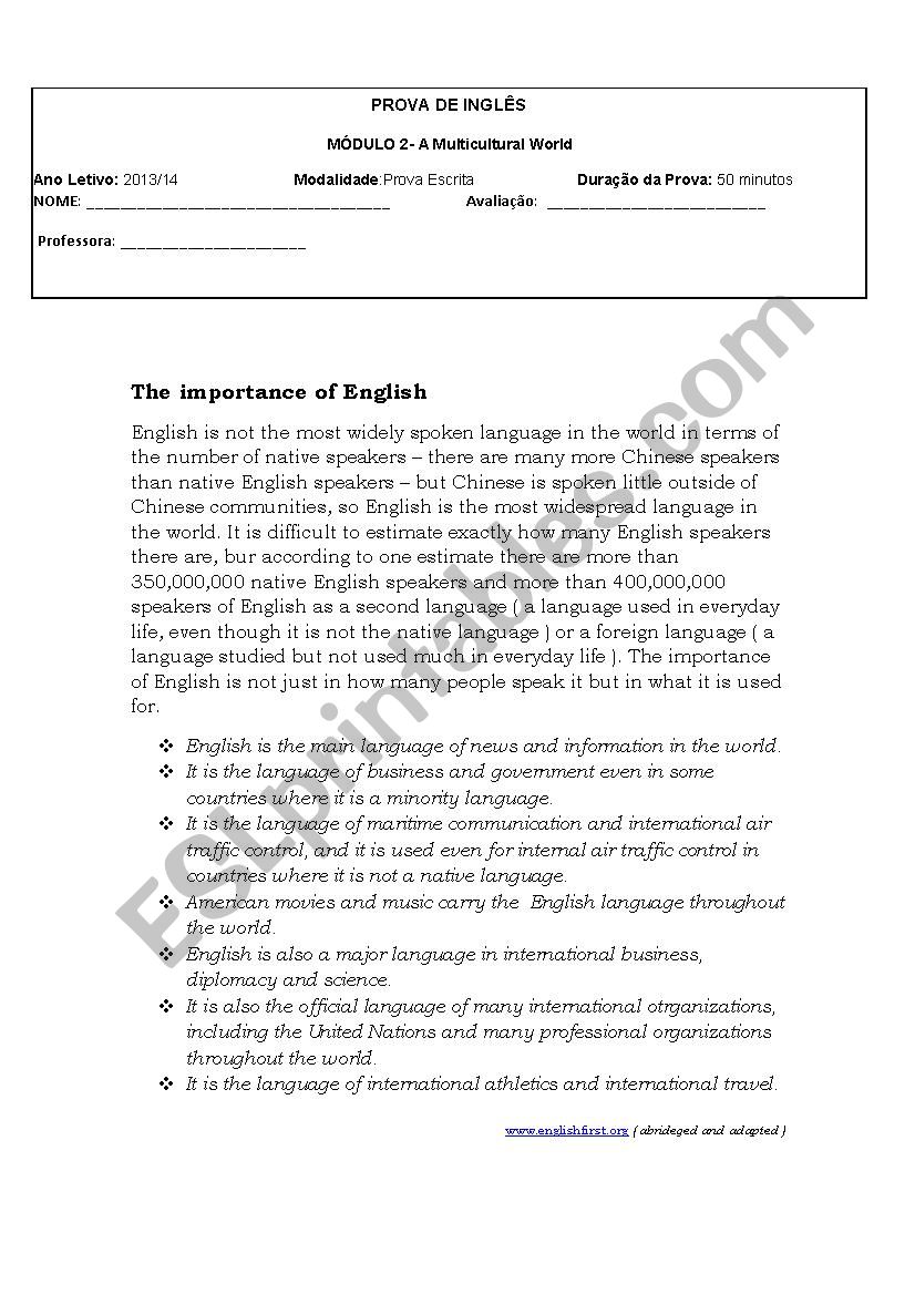 Module 2 Professional courseÂ´s test