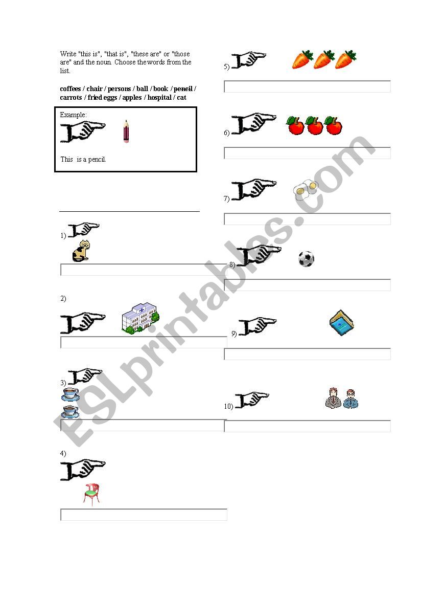 Demonstratives: This is/these are/that is/those are