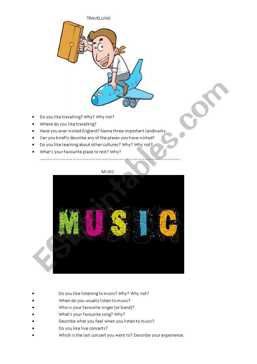 Speaking Cards worksheet