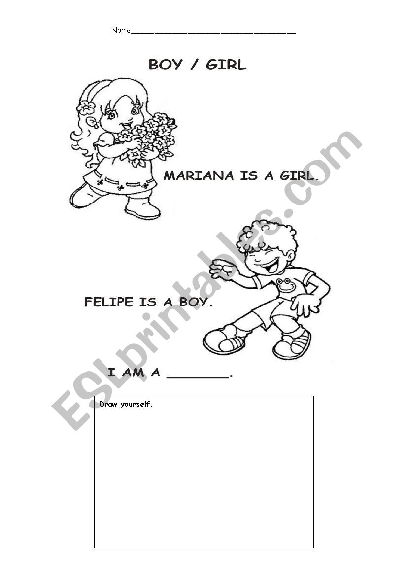 Boy/Girl worksheet