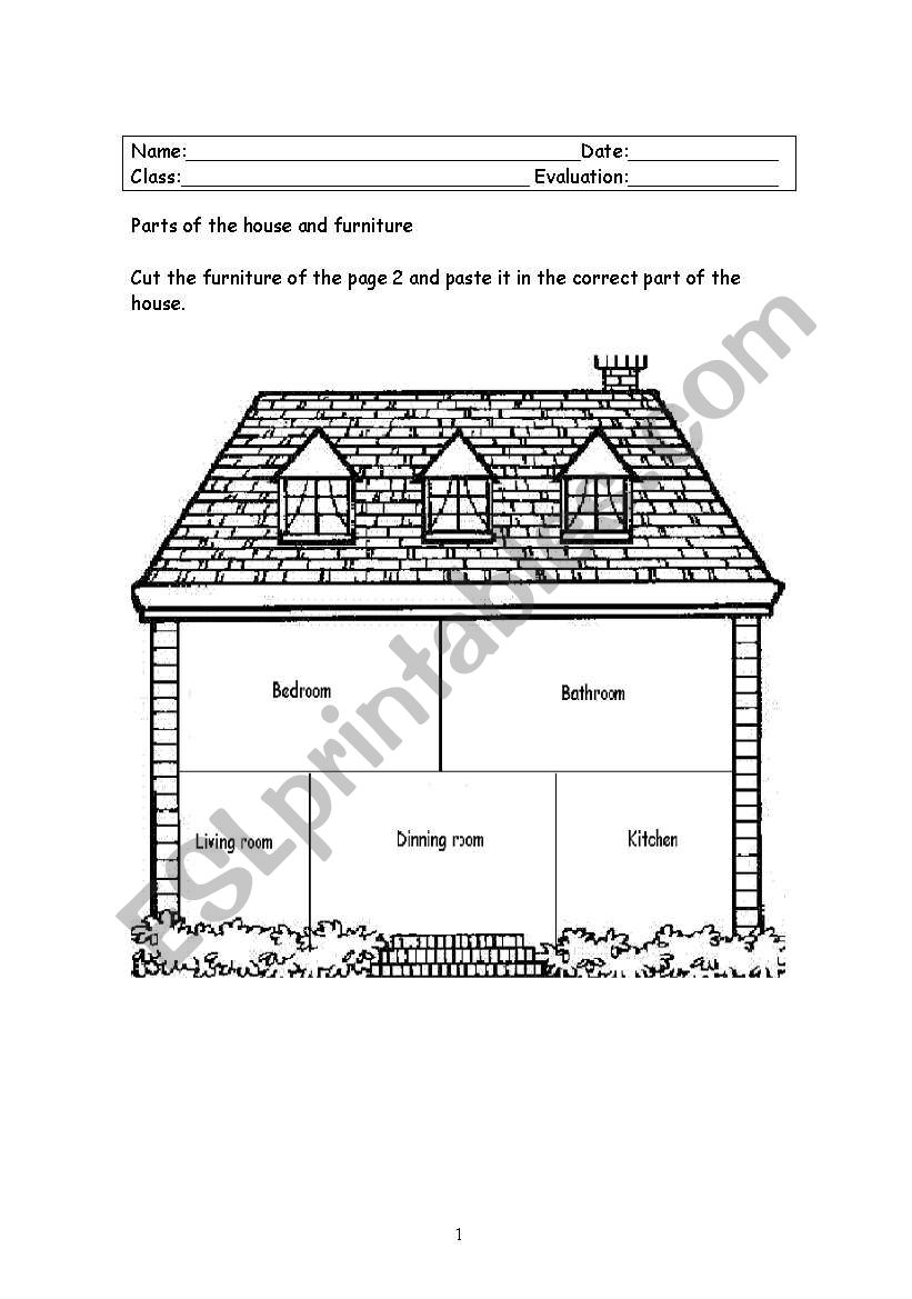 Parts of the house and furniture