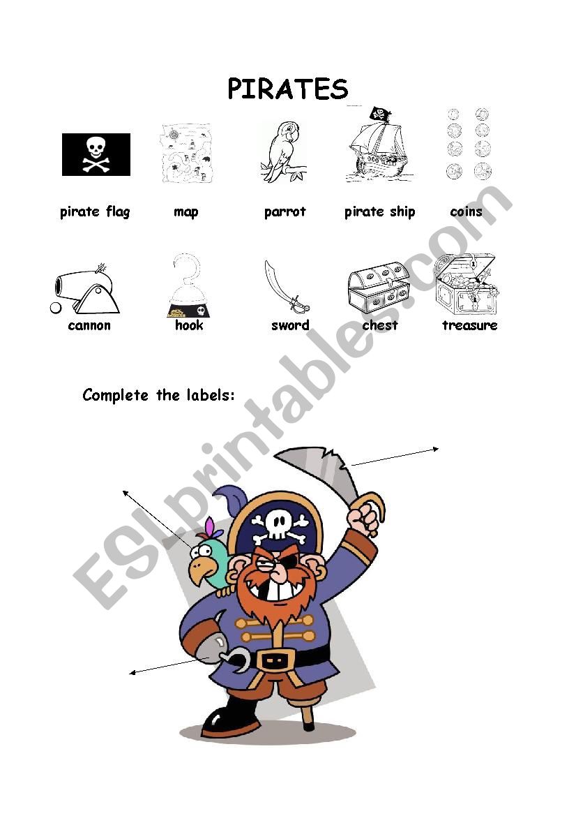 Pirates worksheet