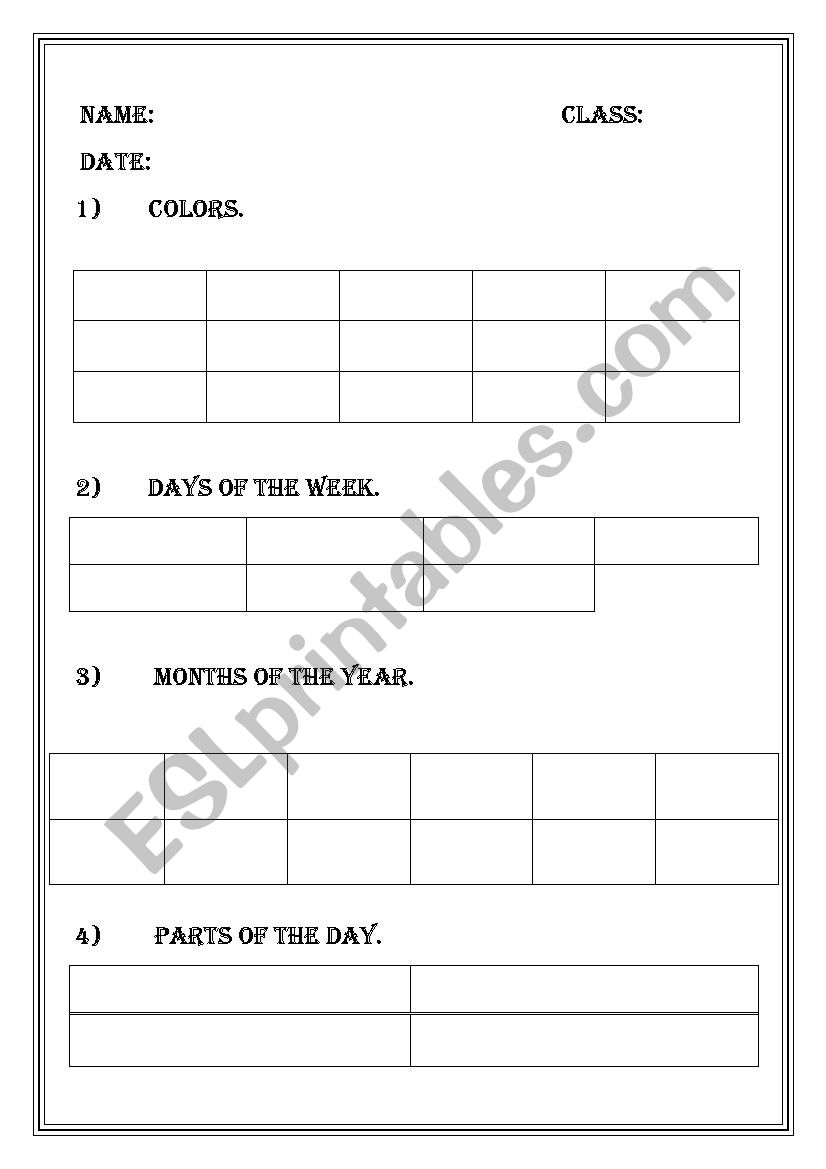 VOCABULARY EXAM worksheet