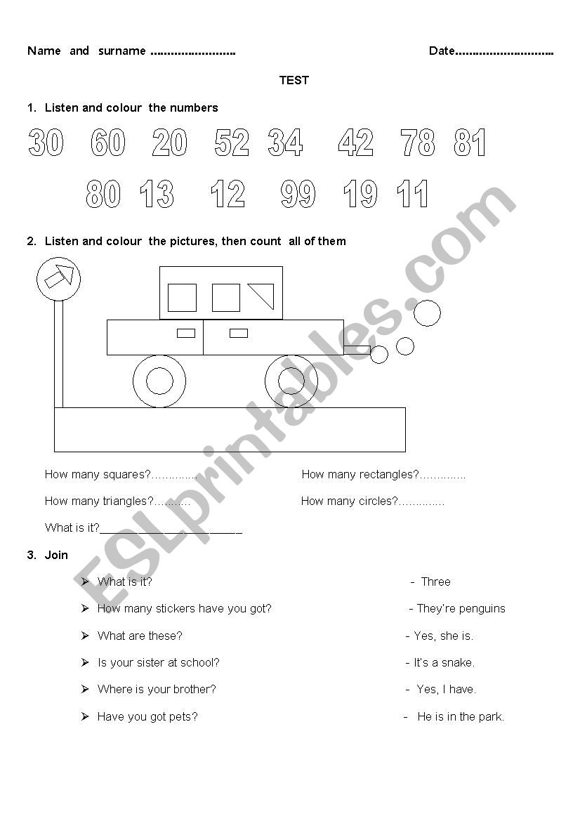 Test worksheet