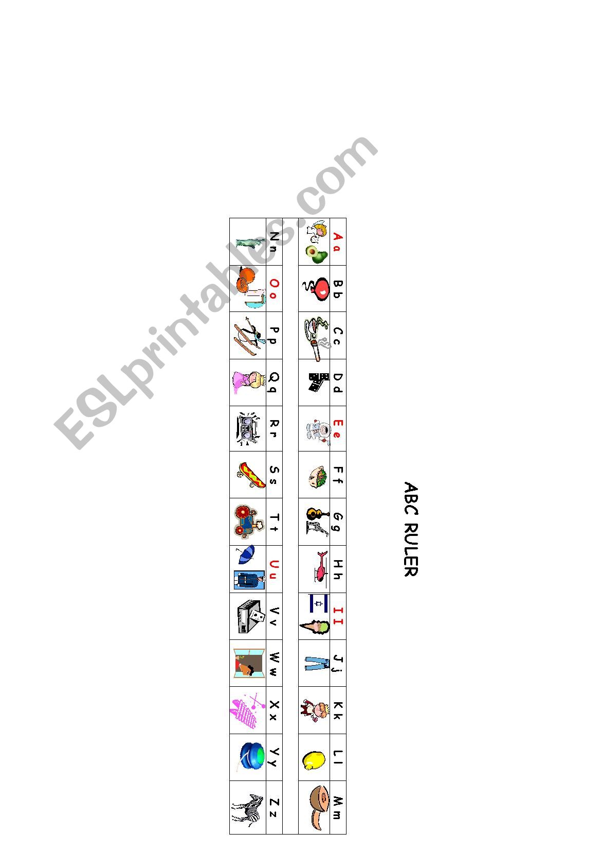 ABC RULER worksheet