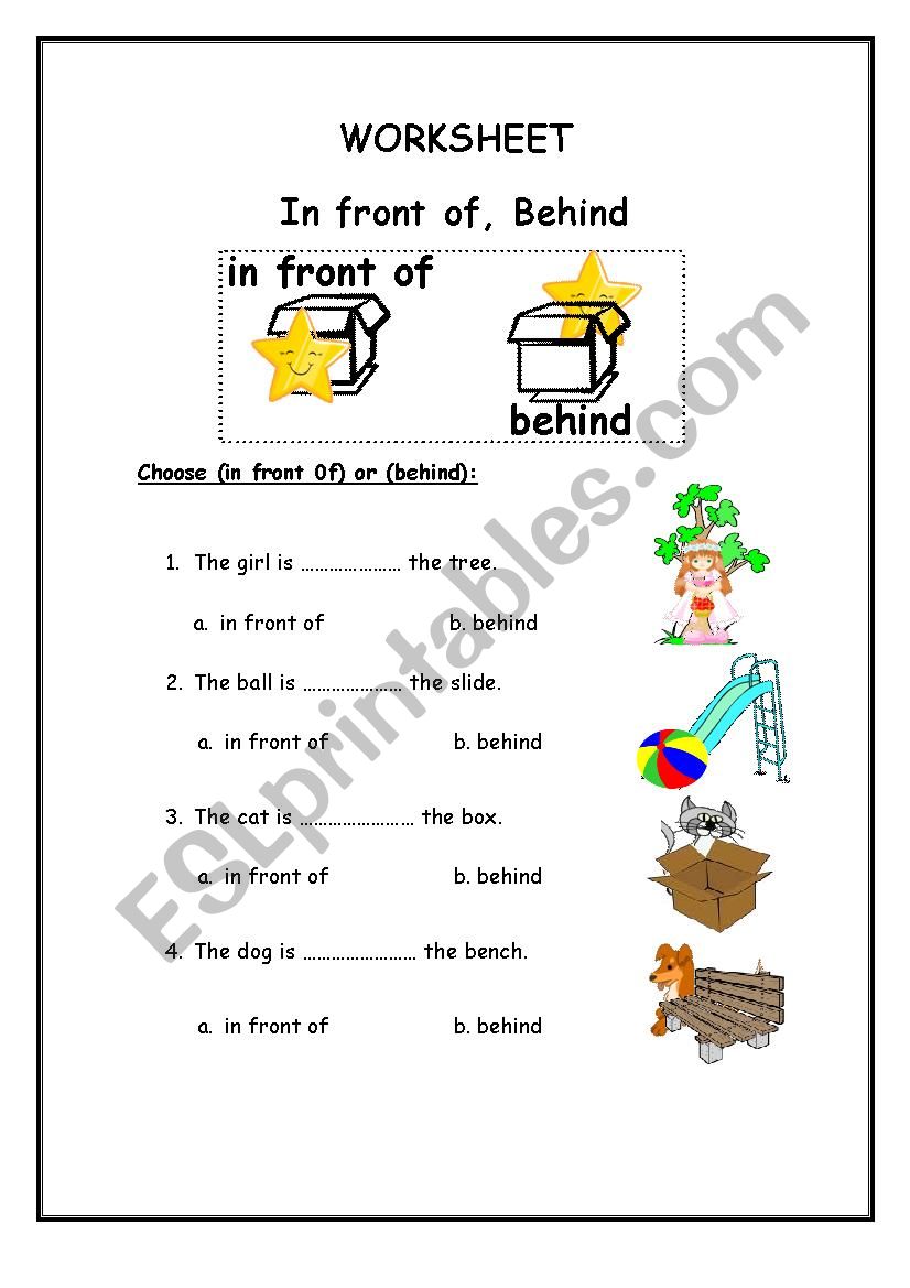 Preposition worksheet