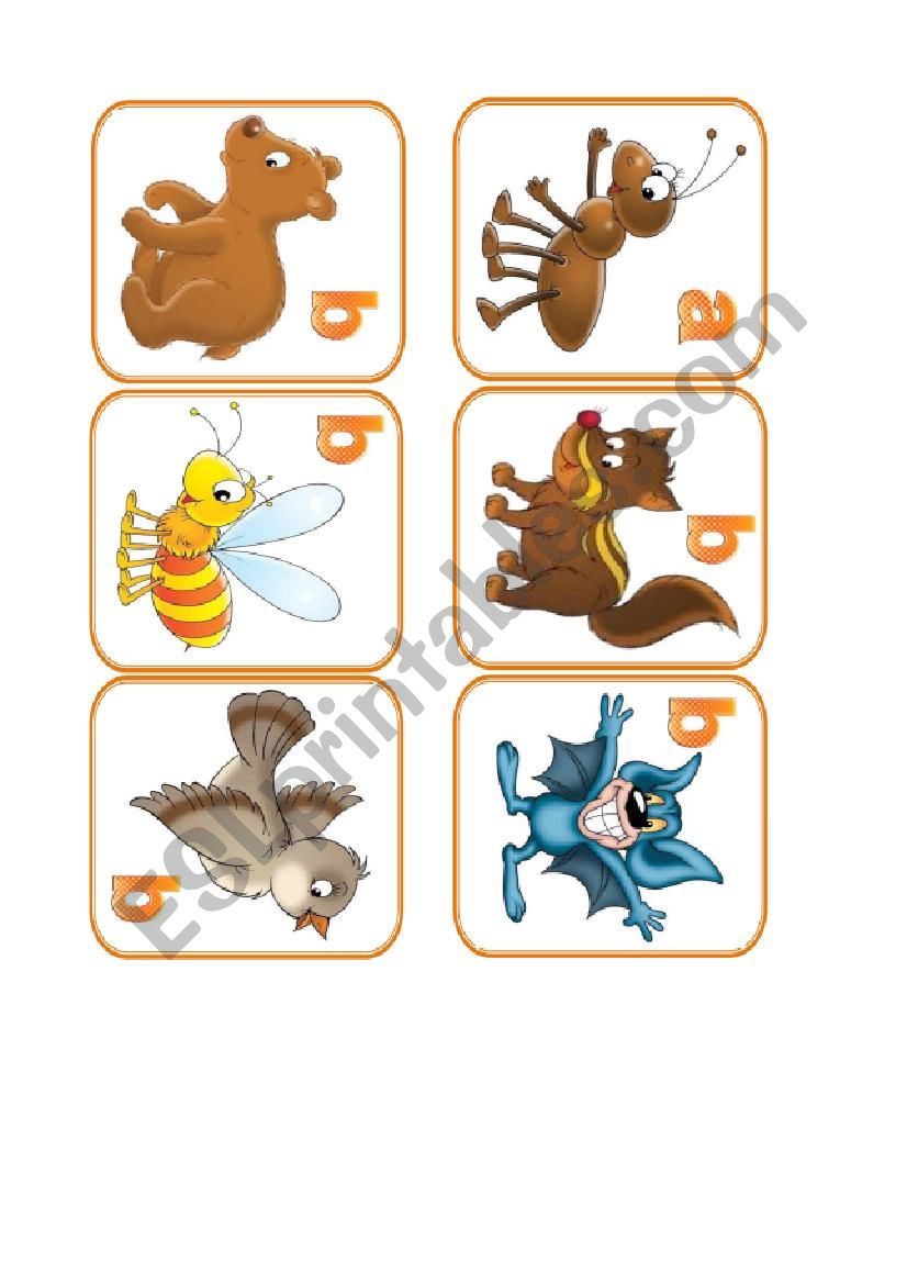animals flashcards part 1 worksheet