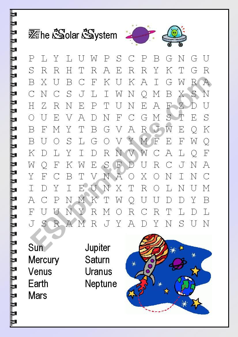 The Solar System worksheet