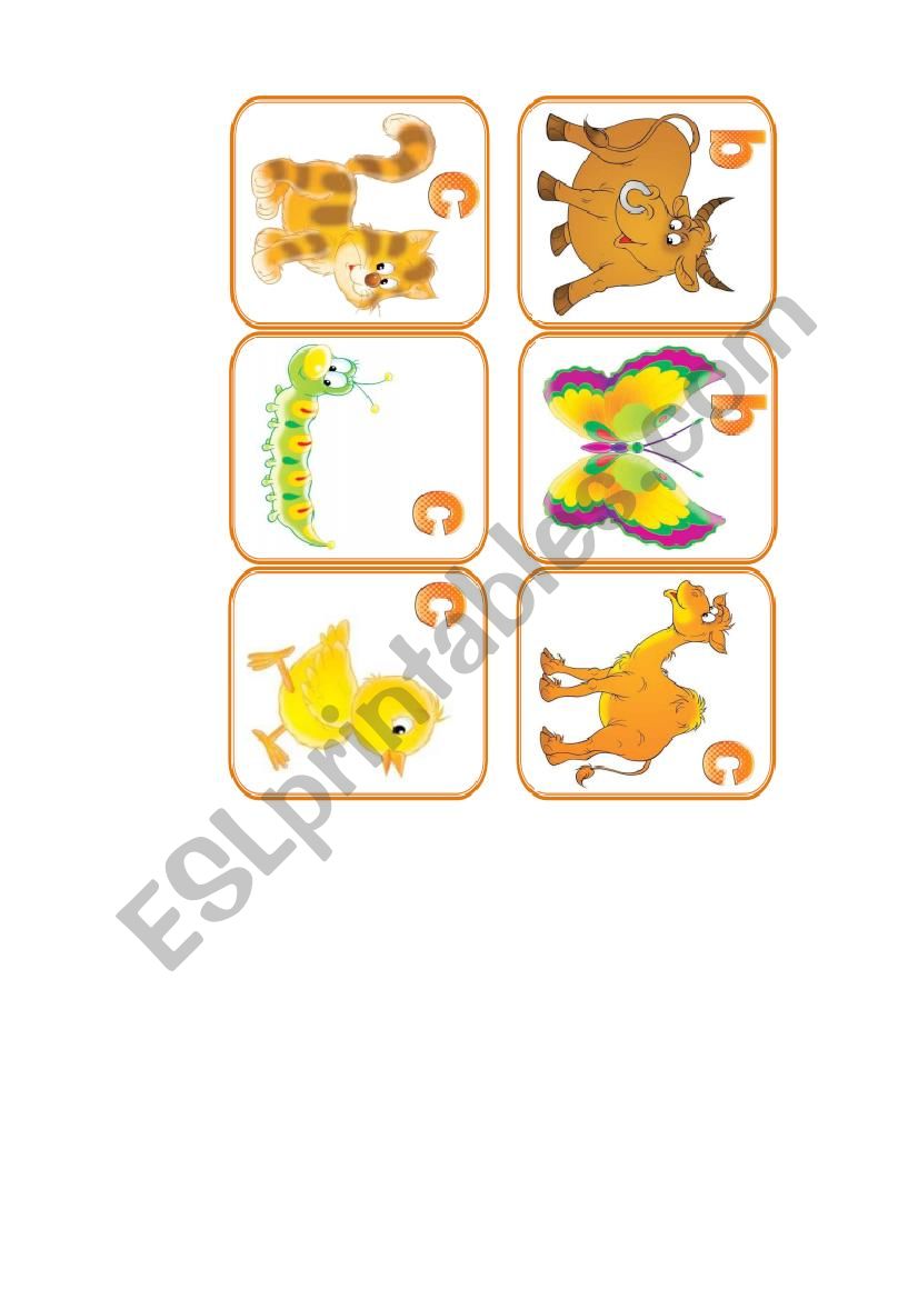 animals flashcards. part 2 worksheet