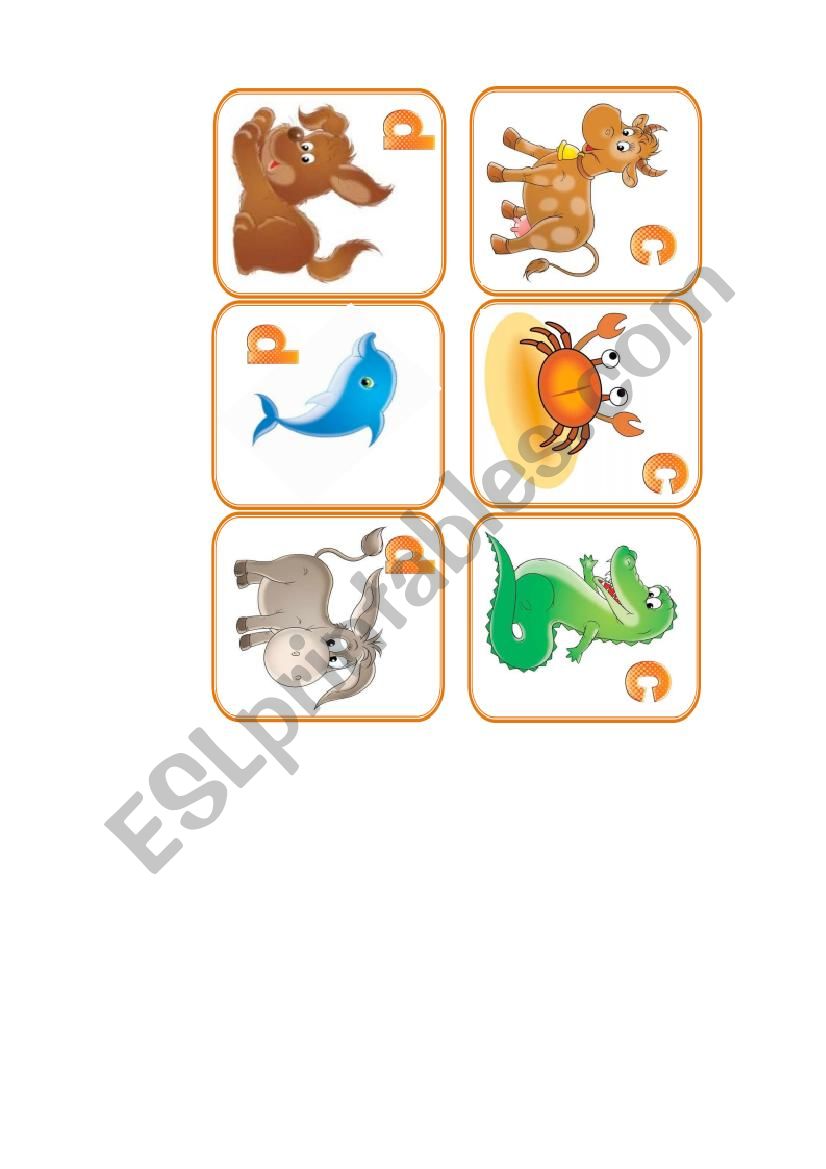 animals flashcards. part 3 worksheet