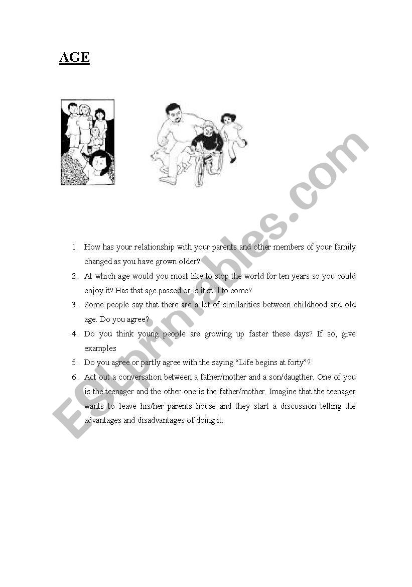 Age worksheet