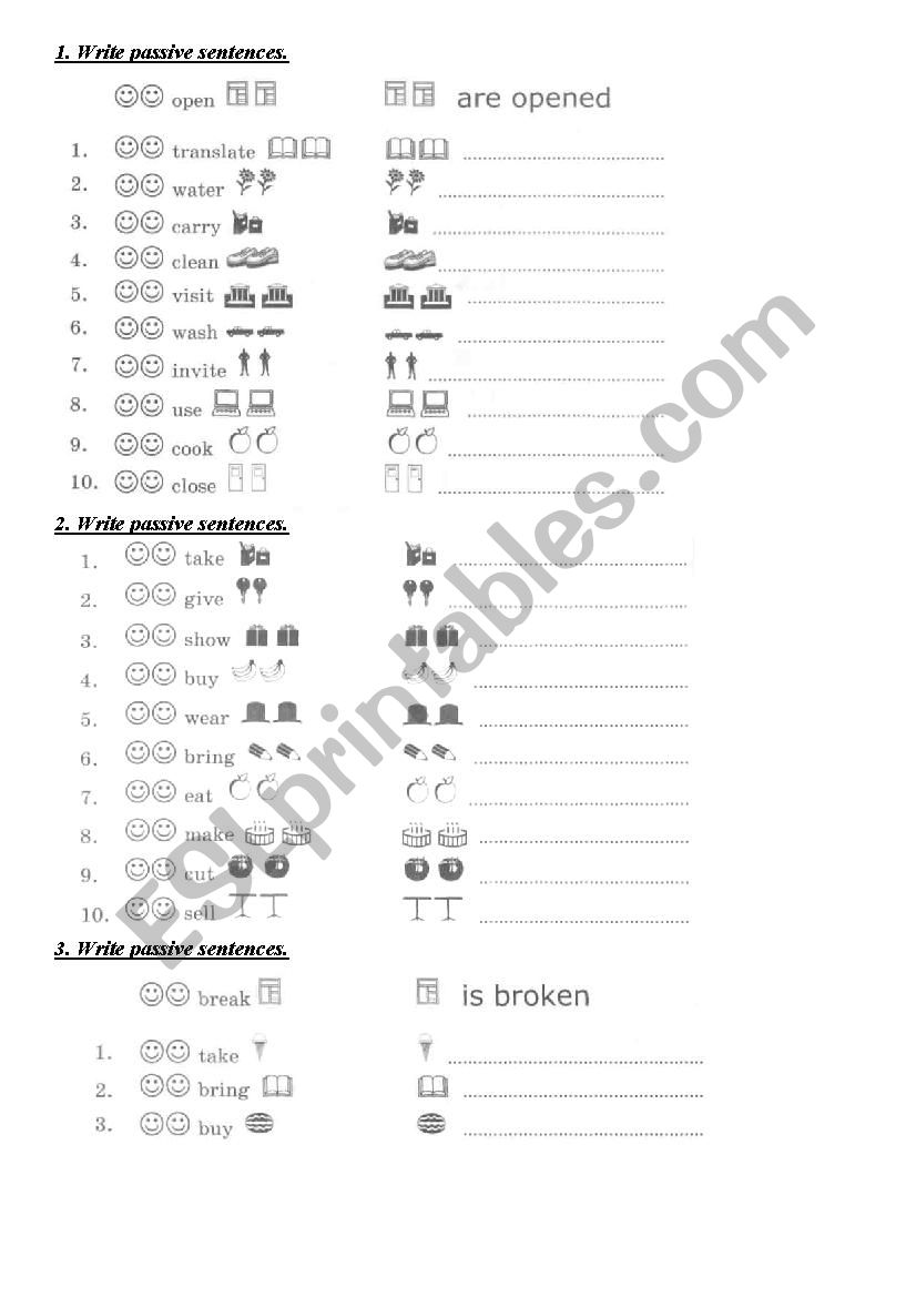 Passive Voice worksheet