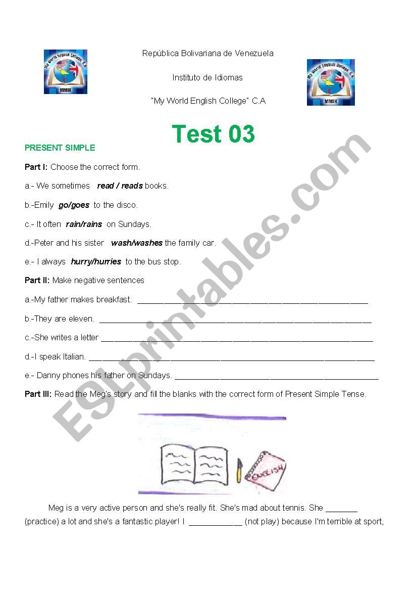 English Test  worksheet