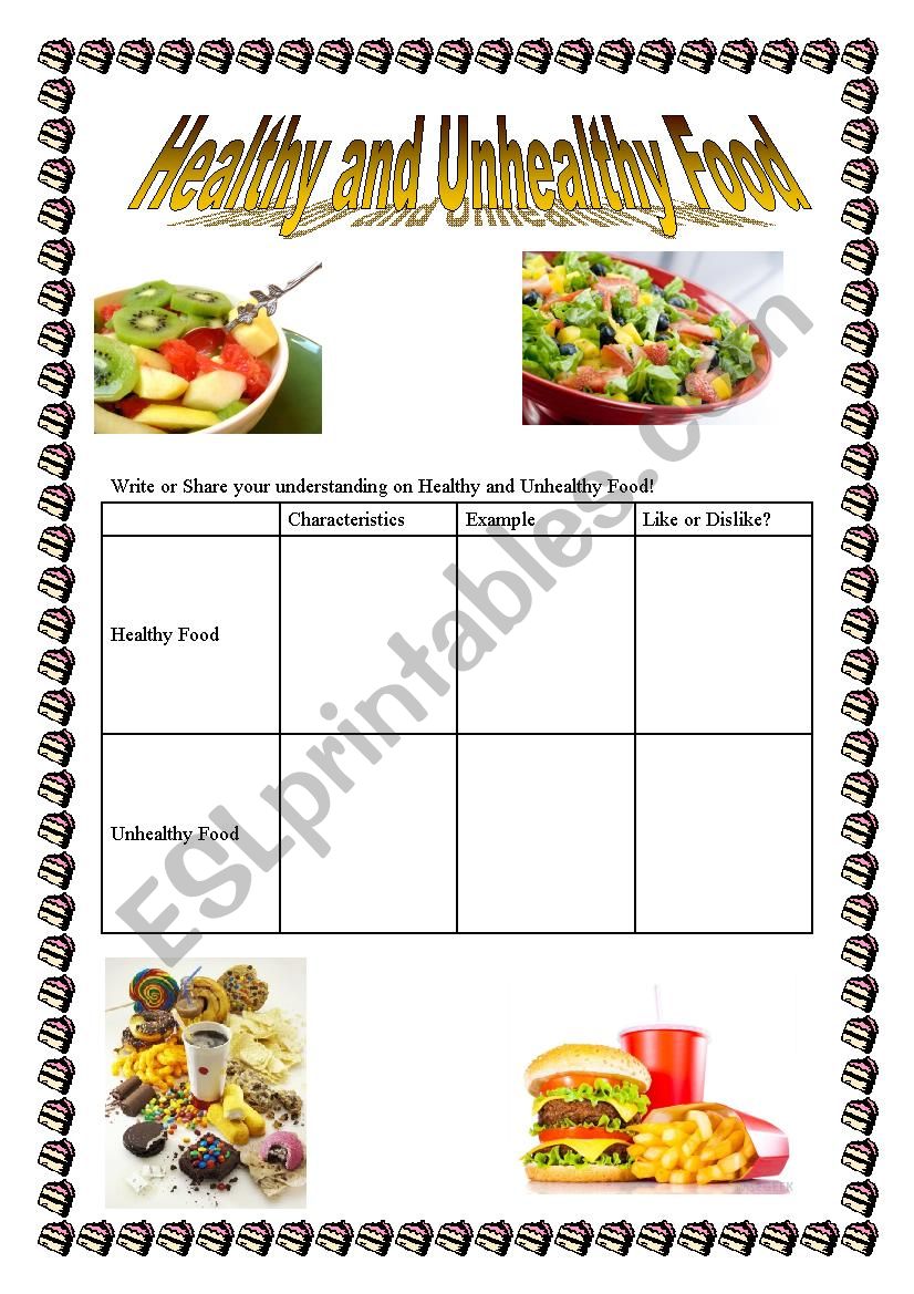 Healthy Food Vs Unhealthy Food