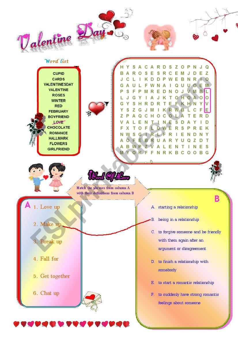 Words Of Love worksheet