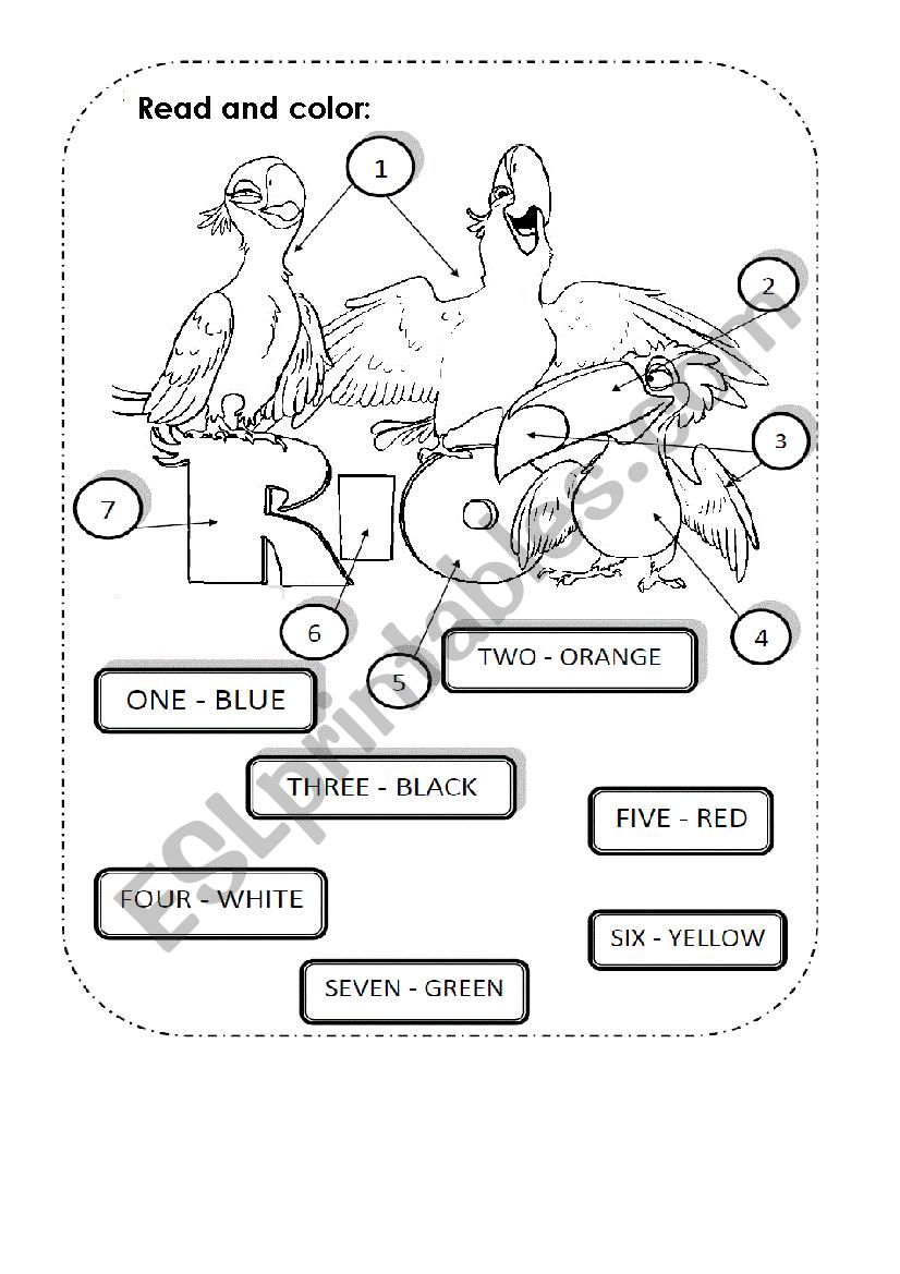 colors worksheet