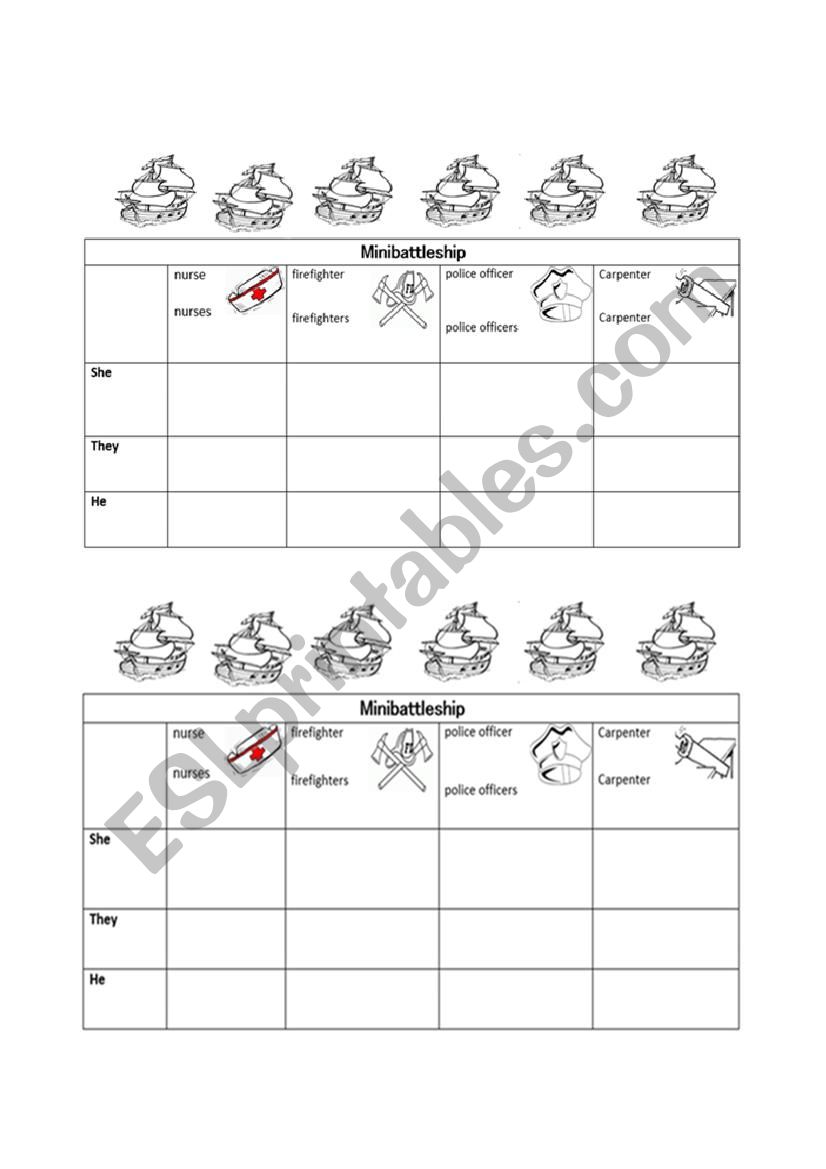 Be battleship worksheet