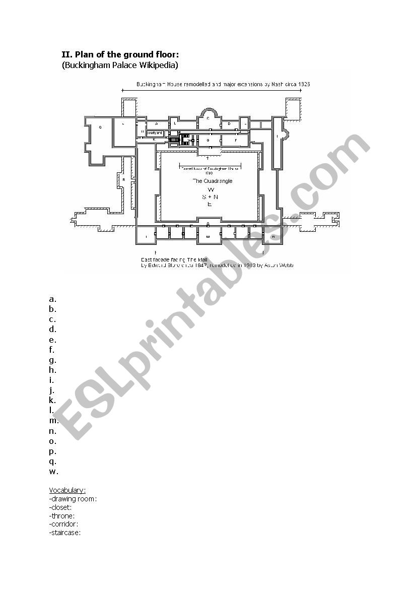 Buckingham Palace Webquest Esl Worksheet By Vanryssel