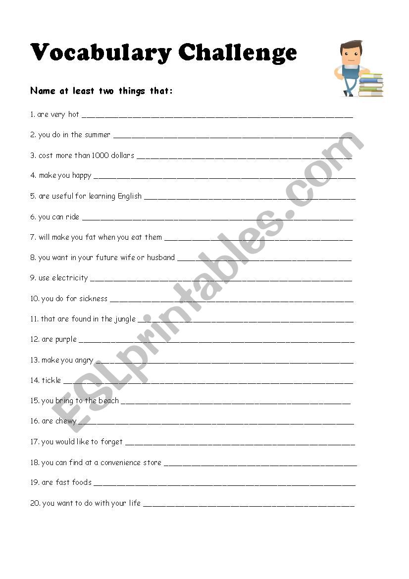 Vocabulary Expander and Challenge