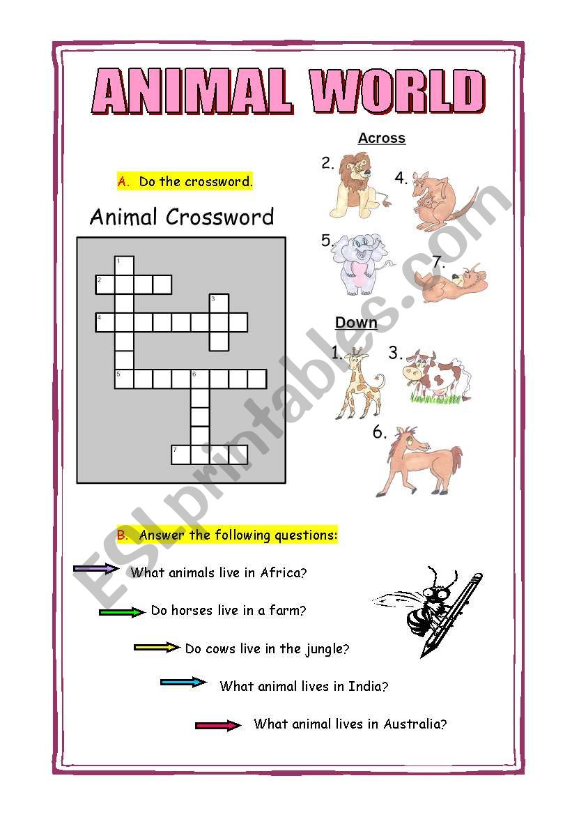 ANIMAL WORLD worksheet