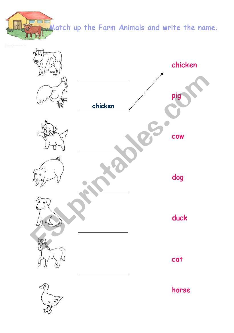 Farm Animals - Easy worksheet