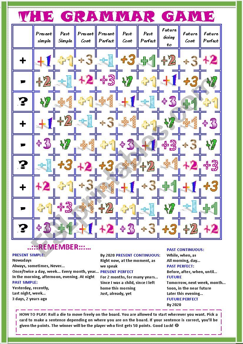 the-grammar-game-esl-worksheet-by-cris03glu