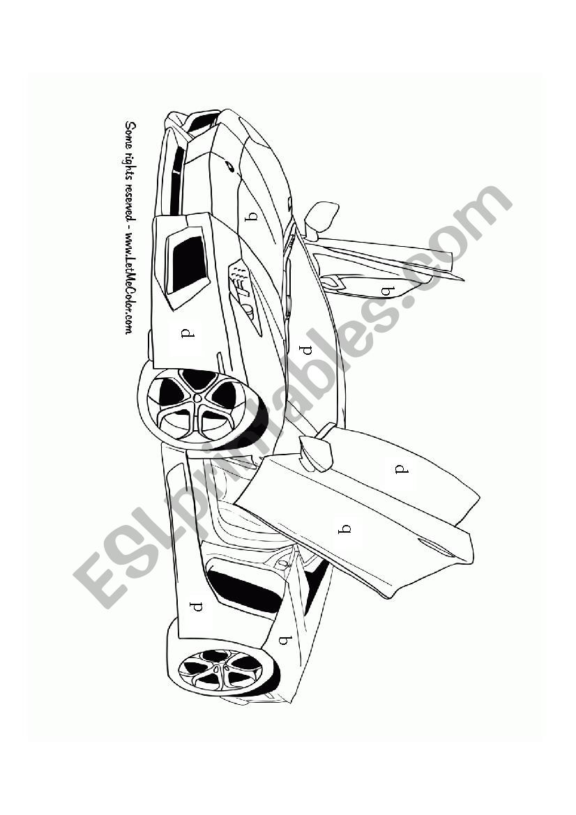 Colour the b, d, p & q worksheet