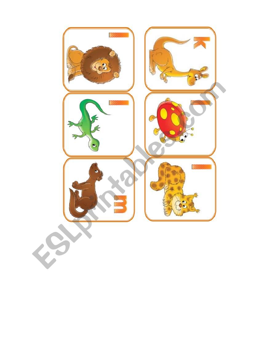 animals flashcards. part 7 worksheet