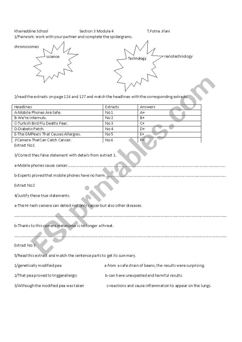 reading worksheet worksheet