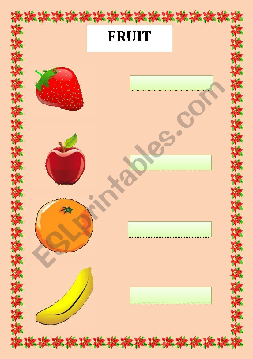 Fruit worksheet