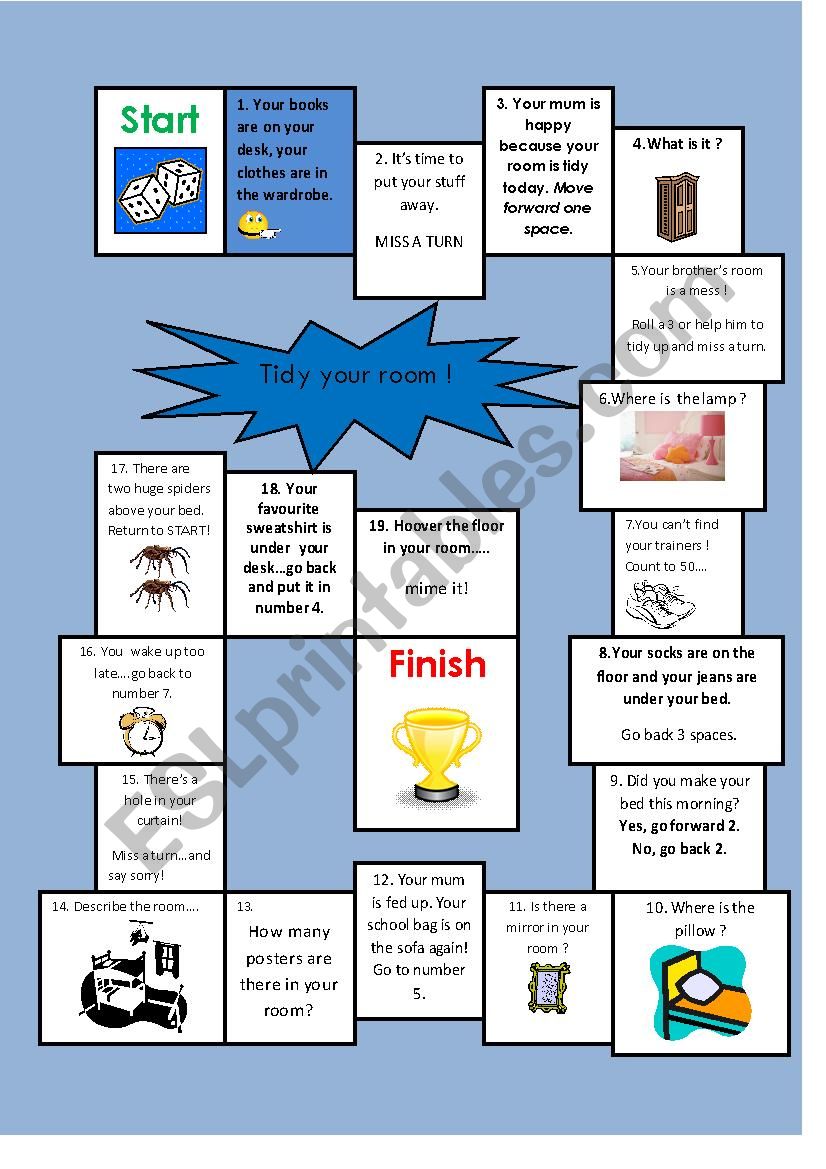 tidy-your-room-esl-worksheet-by-evinches