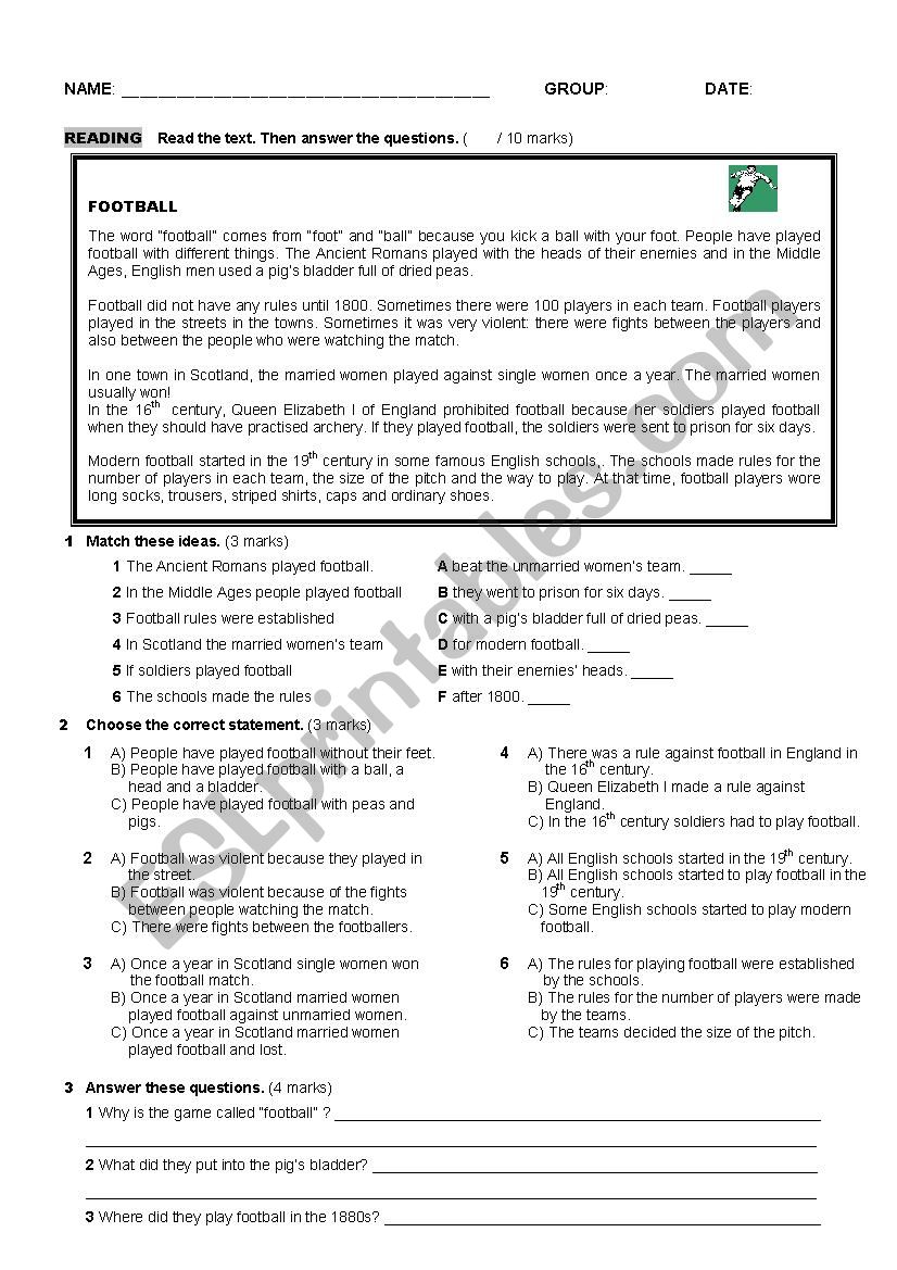 READING and WRITING past tenses