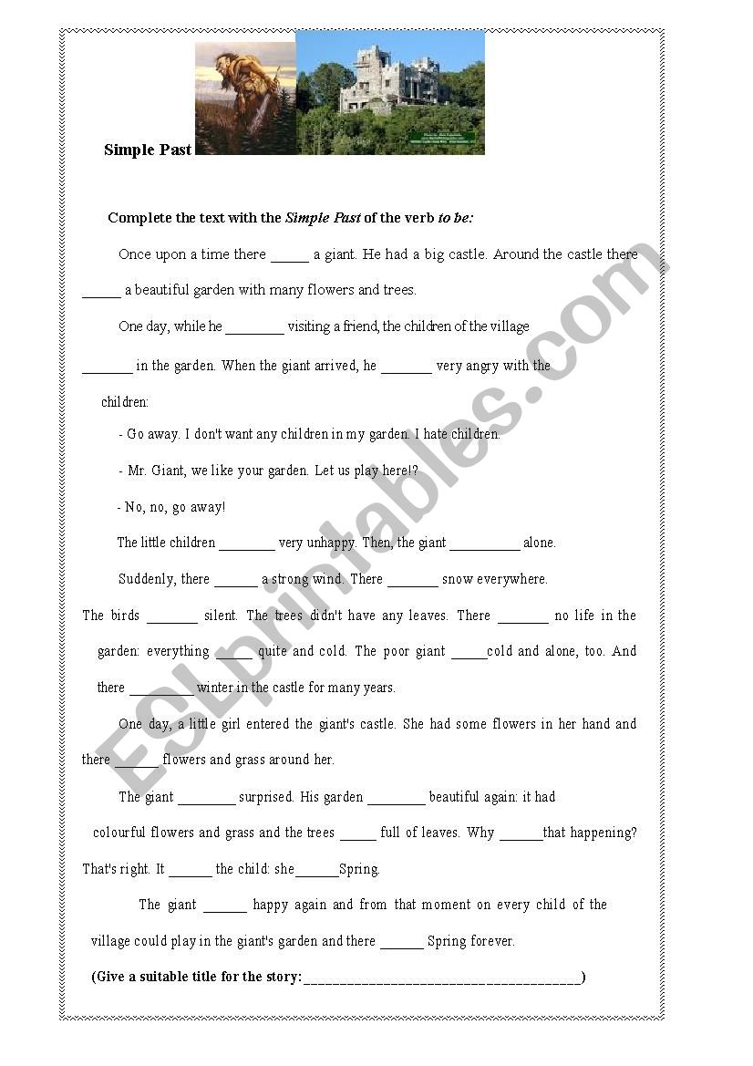  The giant and the castle-worksheet