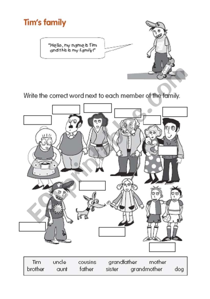 The family worksheet