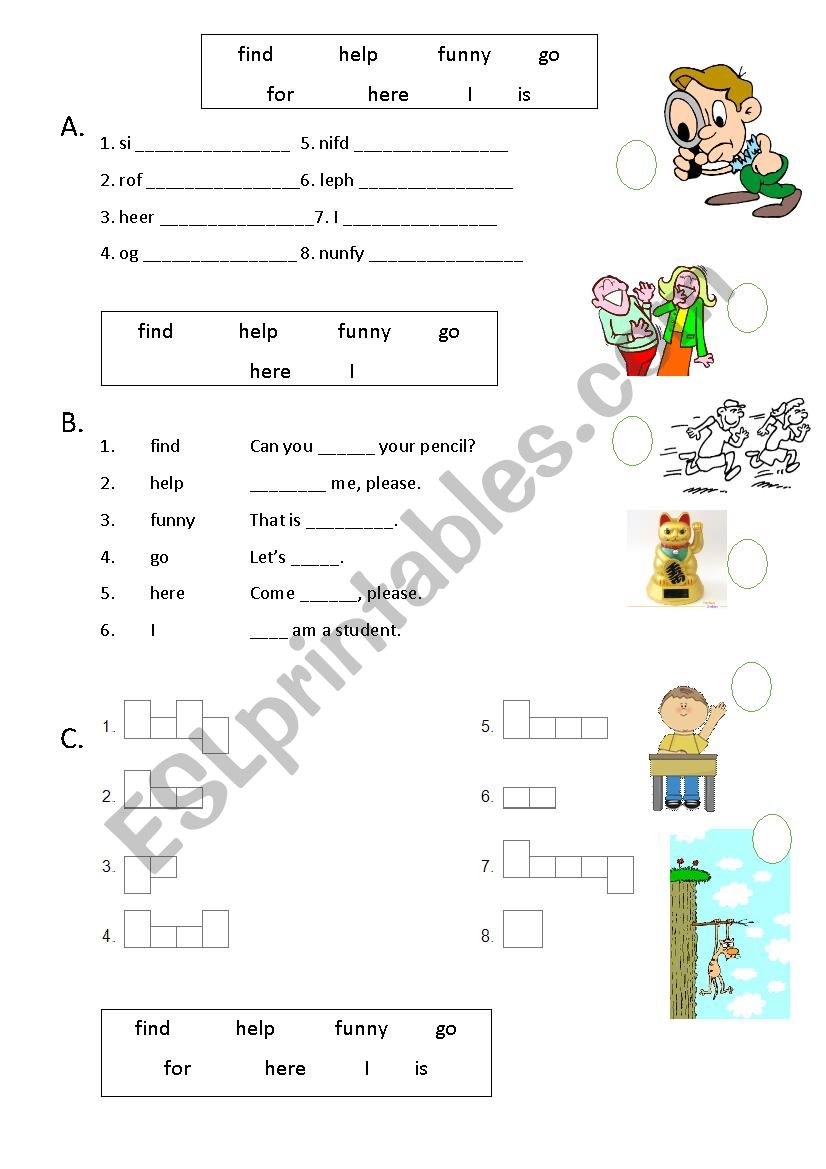 Dolch - Pre-Primer 2 worksheet