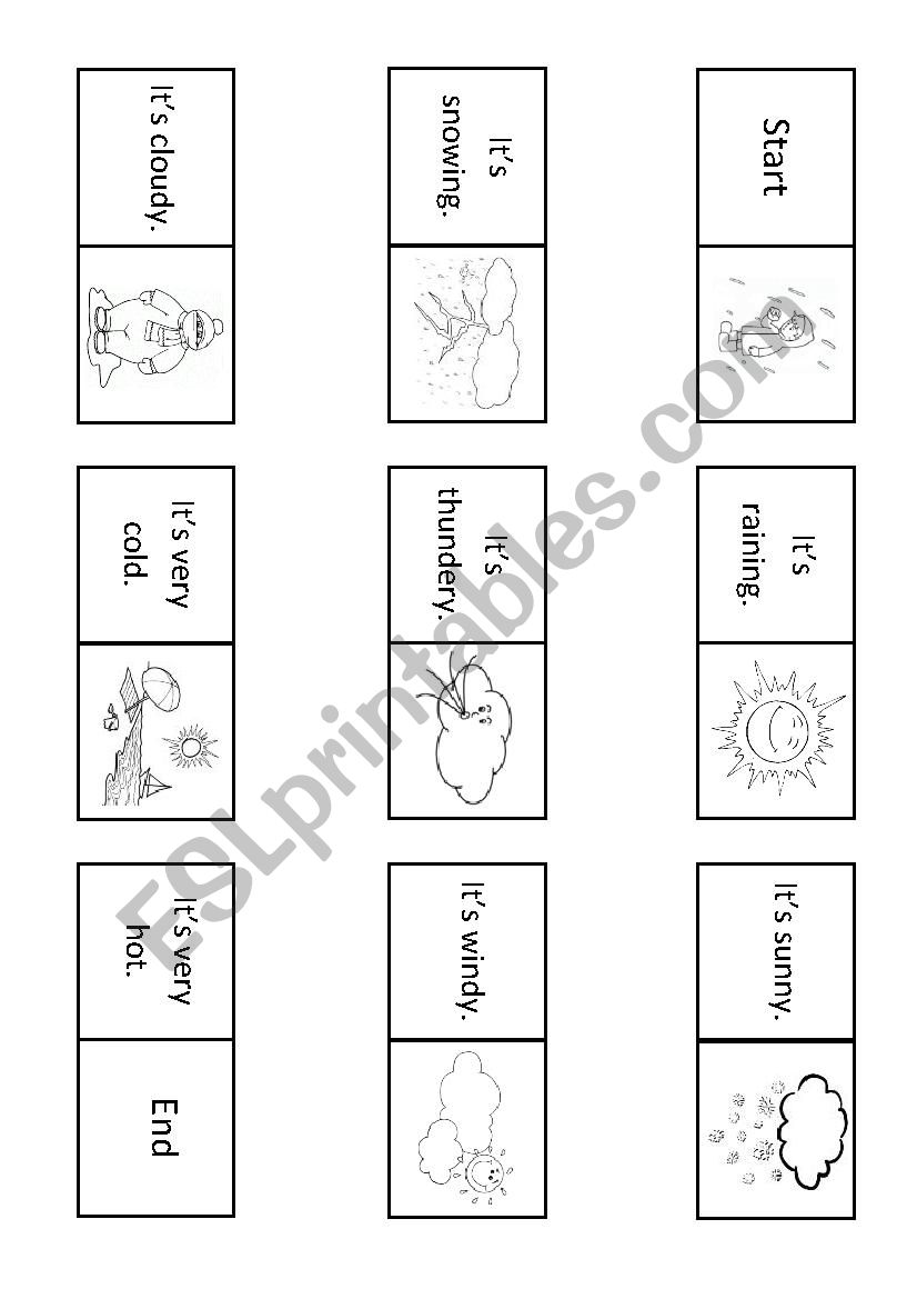 weather domino worksheet