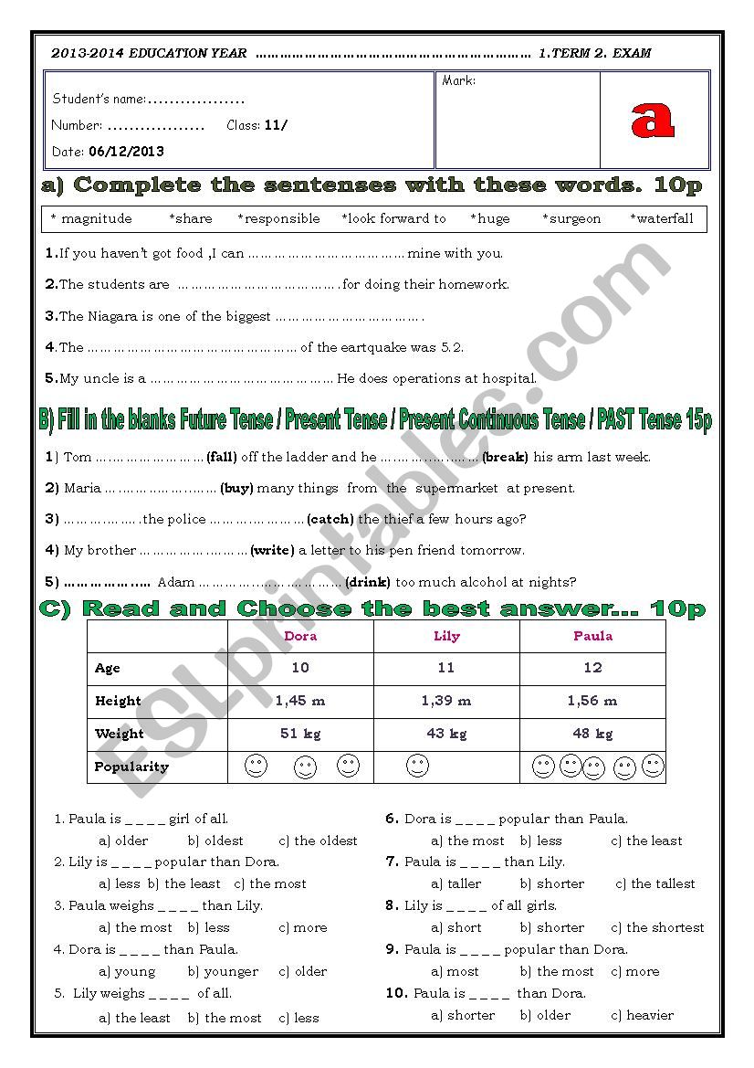 exam2 worksheet