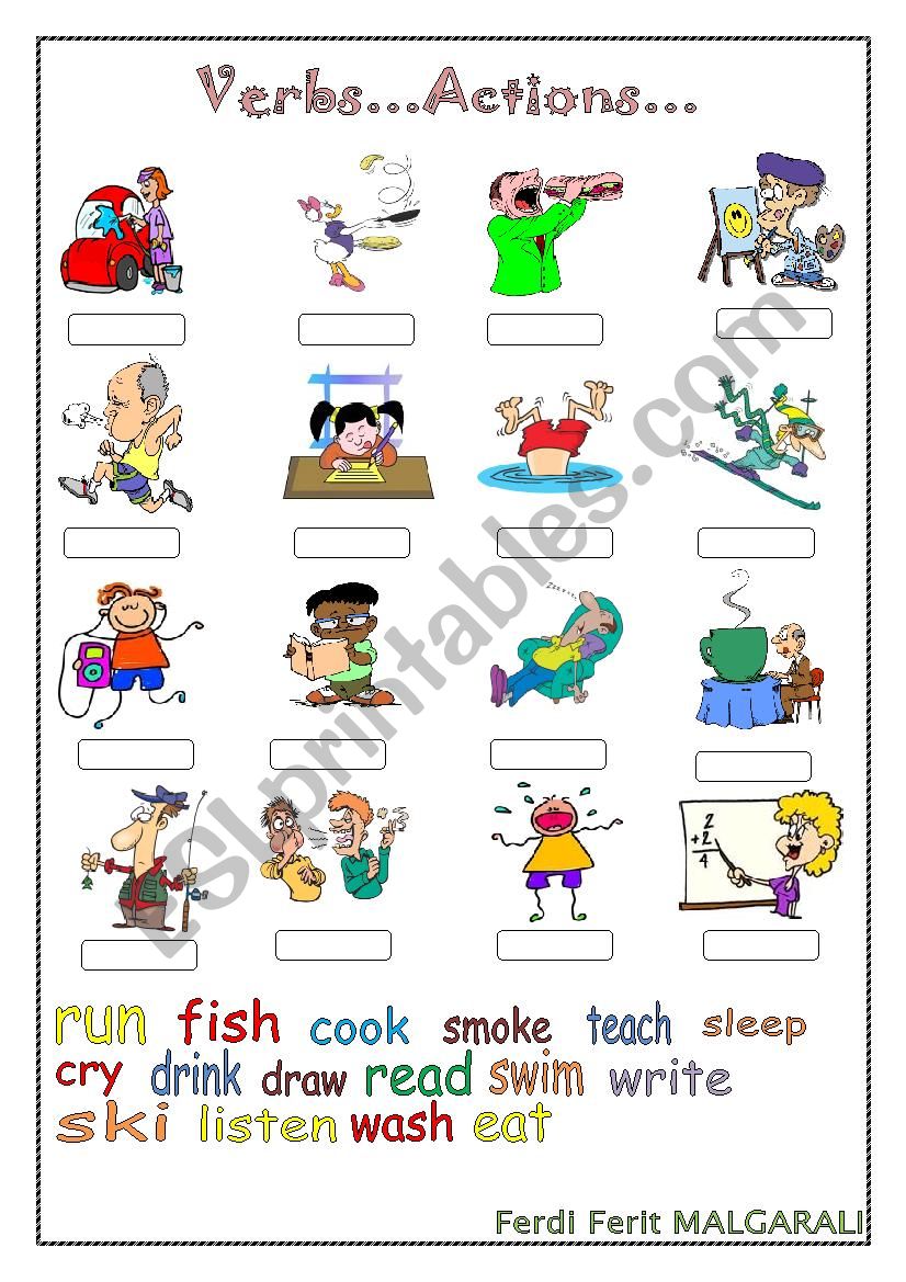 verbs worksheet