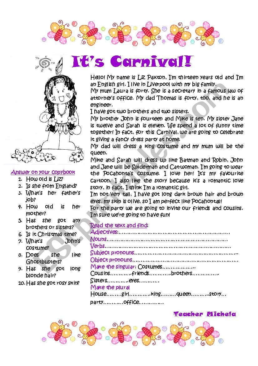 Its Carnival! worksheet