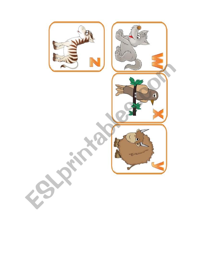 animals flashcards. part 14 worksheet