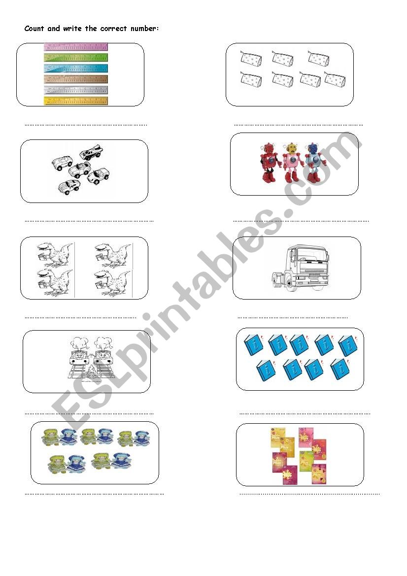 numbers worksheet