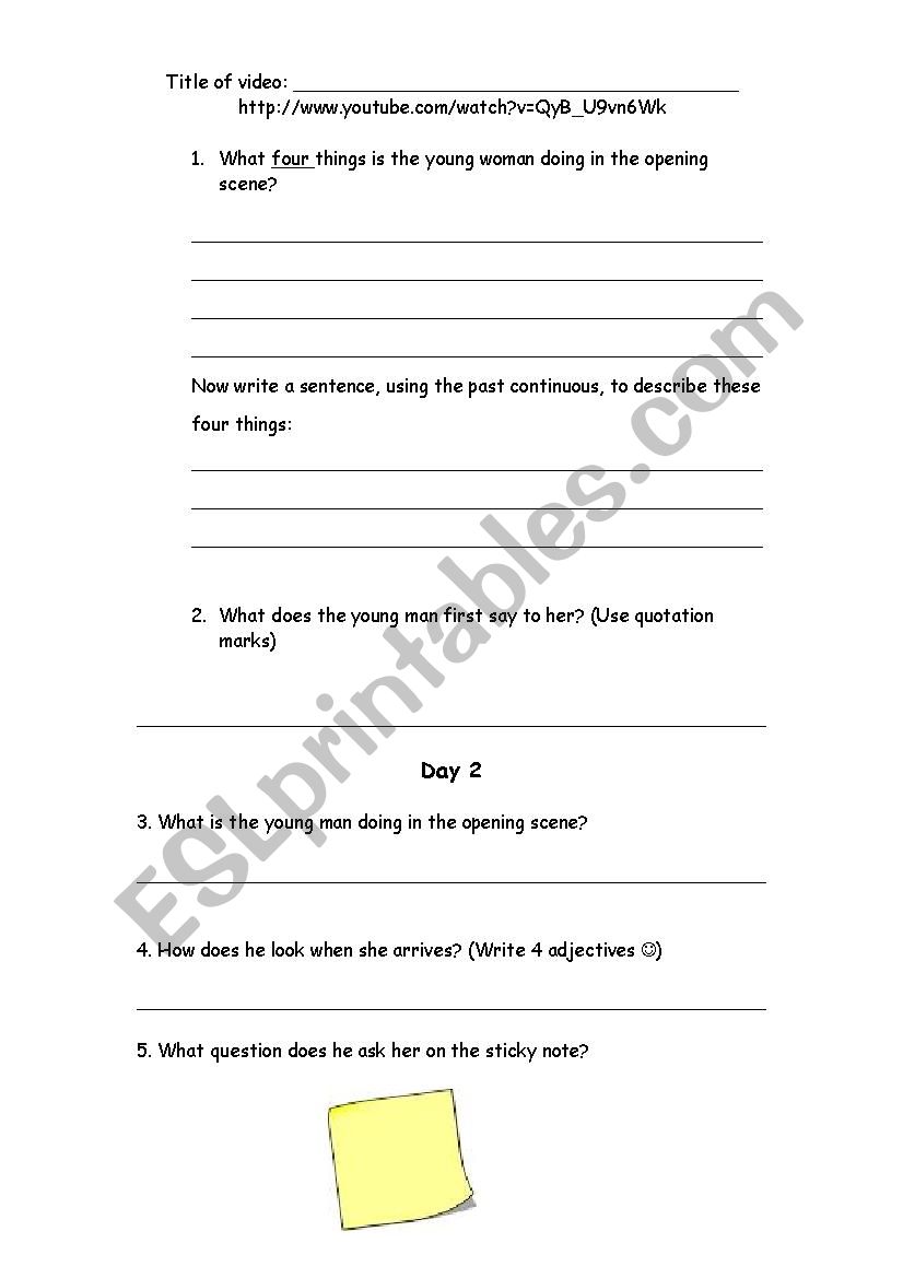 Love Language Video Question Sheet 