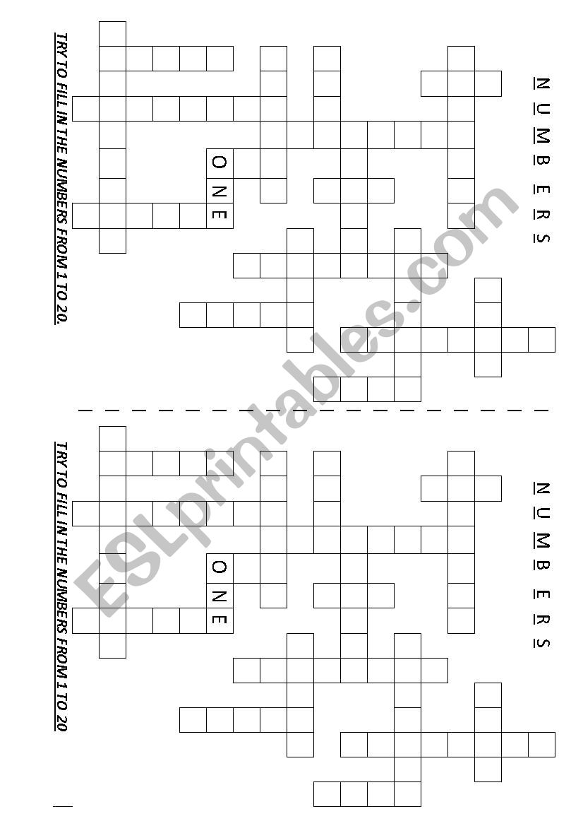 Numbers worksheet