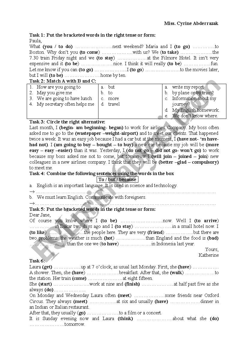 language activities worksheet