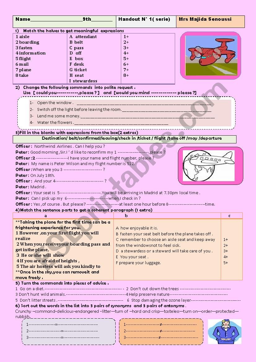 A Great Handout for REVISION worksheet