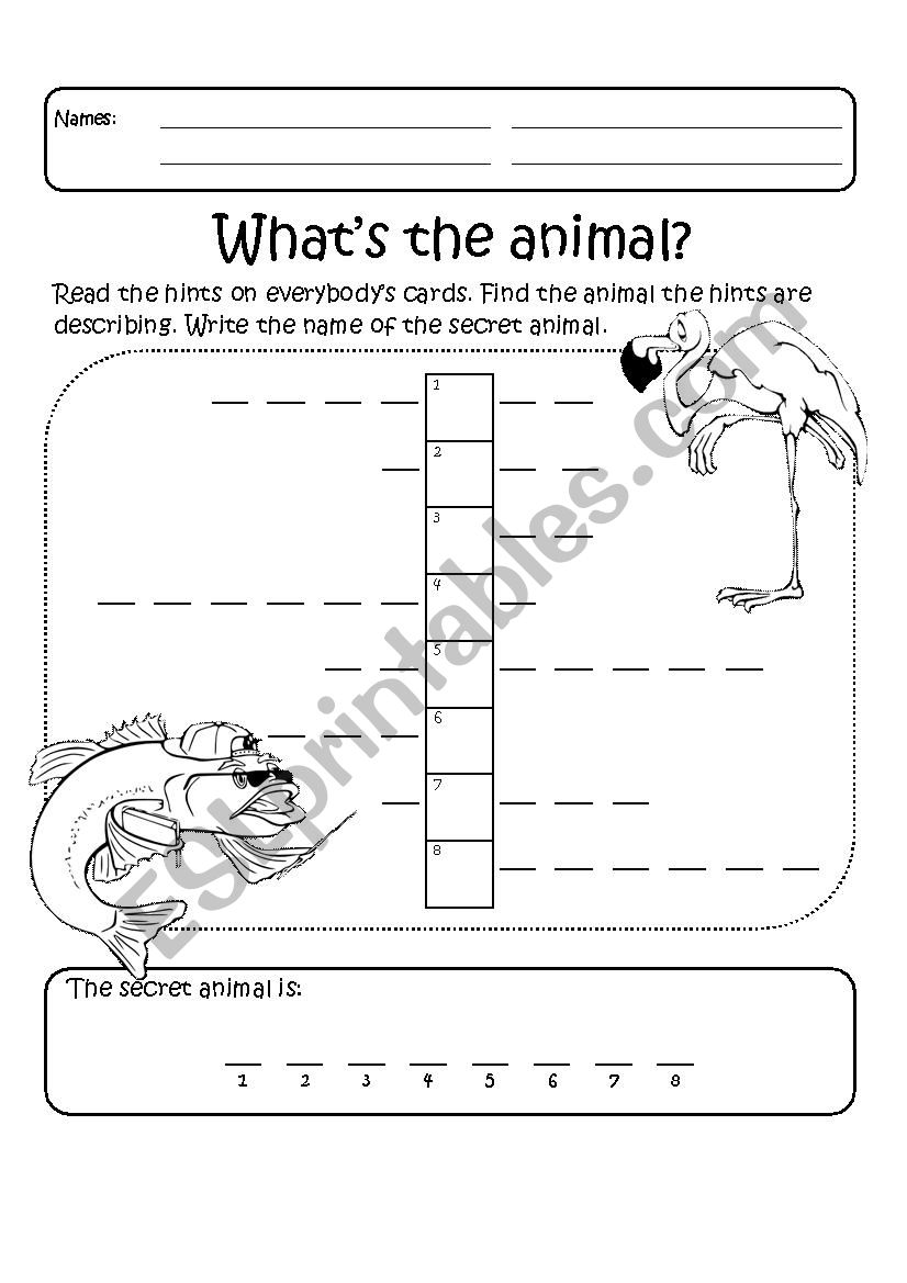 Cooperative Learning - Animals