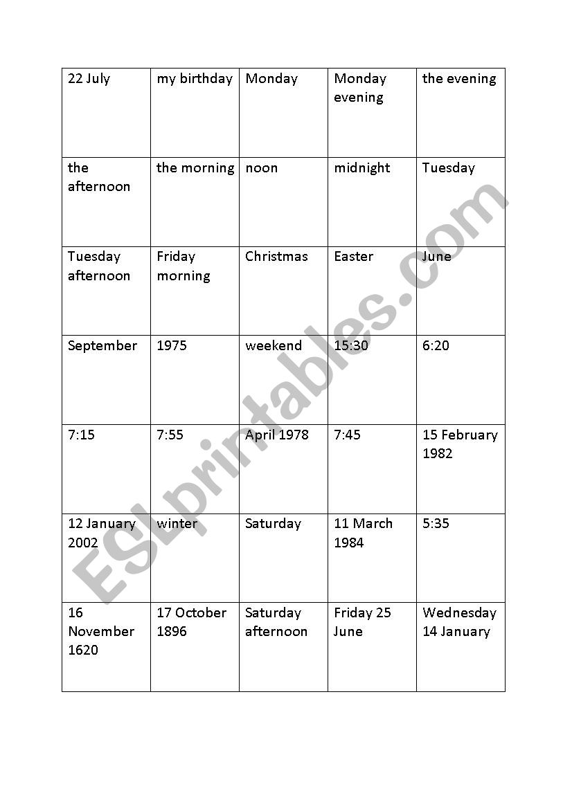 Prepositions practice game worksheet